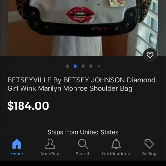 🌠FIRM🌠⭐RARE⭐MARILYN MONROE DIAMOND GIRL BETSEY JOHNSON SATCHEL - Picture 10 of 10
